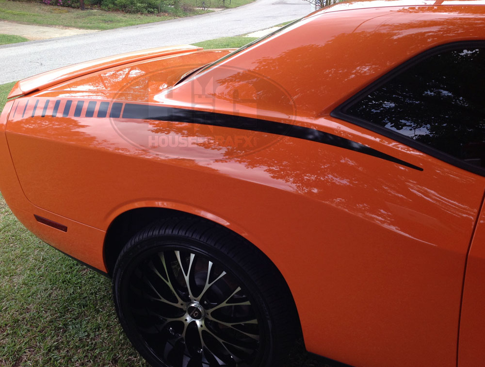 Quarter Panel Stinger Spear Stripe stripes decal decals graphics compatible with 2008+ Dodge Challenger